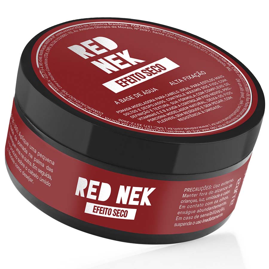 Pomada Para Cabelo Efeito Seco Matte Alta Fixação 70g Red Nek