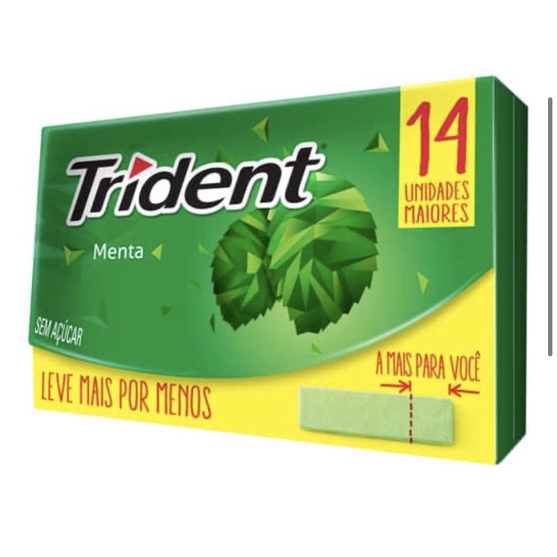 Chiclete Trident Menta C/ 14Unid 25,2g