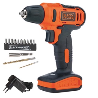 Parafusadeira e Furadeira a Bateria 3/8 Bivolt 12v LD12S Black+Decker