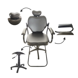 Miniatura cadeira de barbeiro articulada em mdf