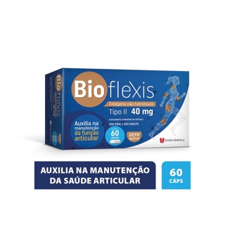 BioFlexis Colágeno Tipo II 40mg Não Hidrolisado Suplemento Alimentar C/60 Cápsulas