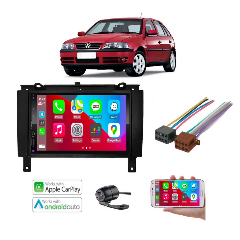 Mp5 Multimidia Android Auto e iOS Carplay Gol G3 2001 2002 | Shopee Brasil