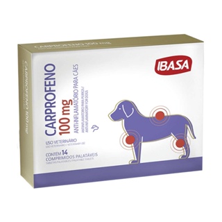 Anti-inflamatorio para cães Carprofeno Ibasa 100mg