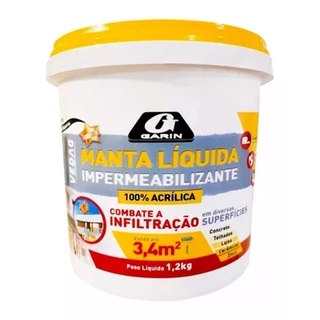 Manta Líquida Emborrachada Impermeabilizante Garin BRANCO 1,2kg