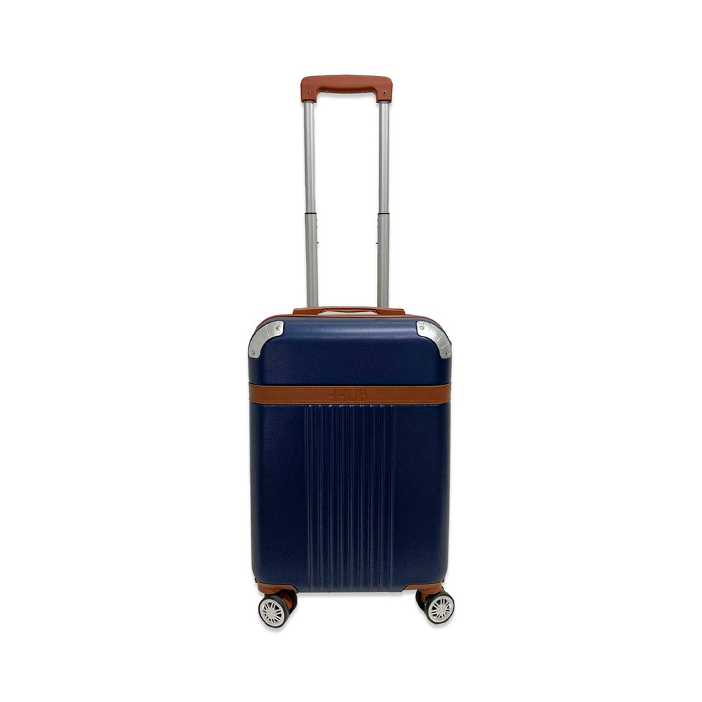 Mala de Embarque Viagem Grande Abs C/ Rodinhas Giro 360 Azul