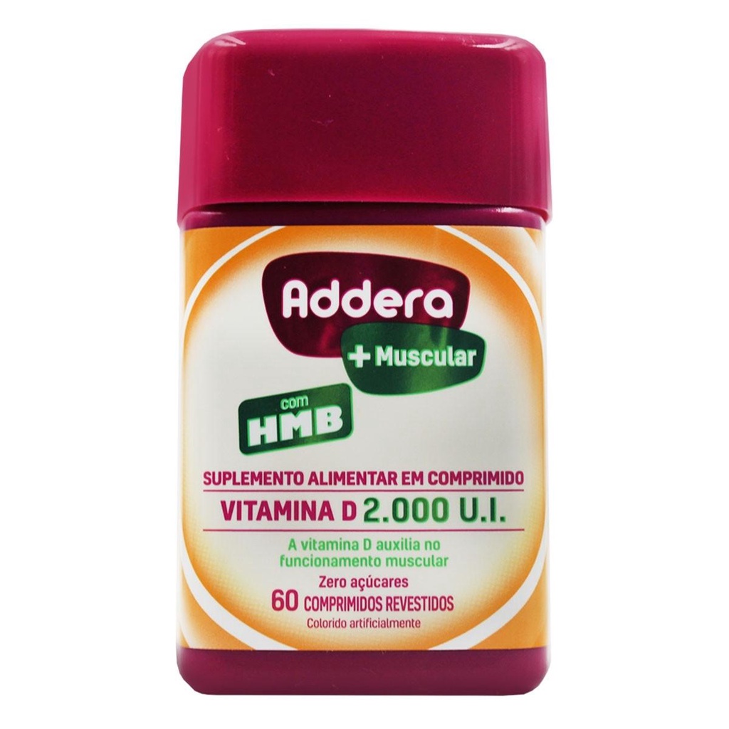 Addera +Muscular 2.000UI Com HMB 60 Comprimidos Revestidos | Shopee Brasil