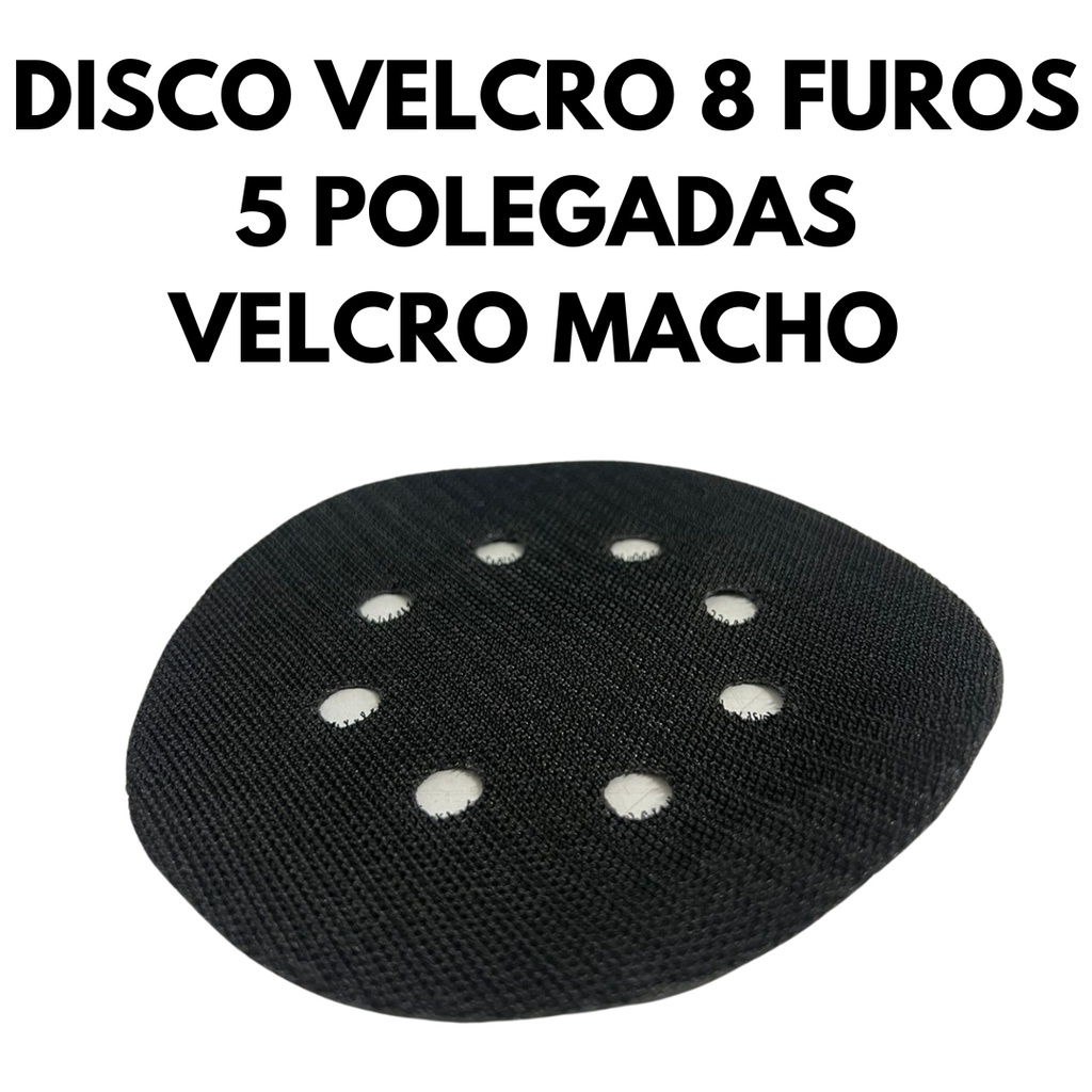 Base Disco de Velcro Macho C/ 8 Furos 125mm | Shopee Brasil