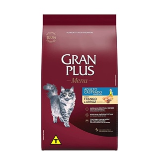 Ração Gran Plus Gatos Castrados Frango e Arroz 3kg
