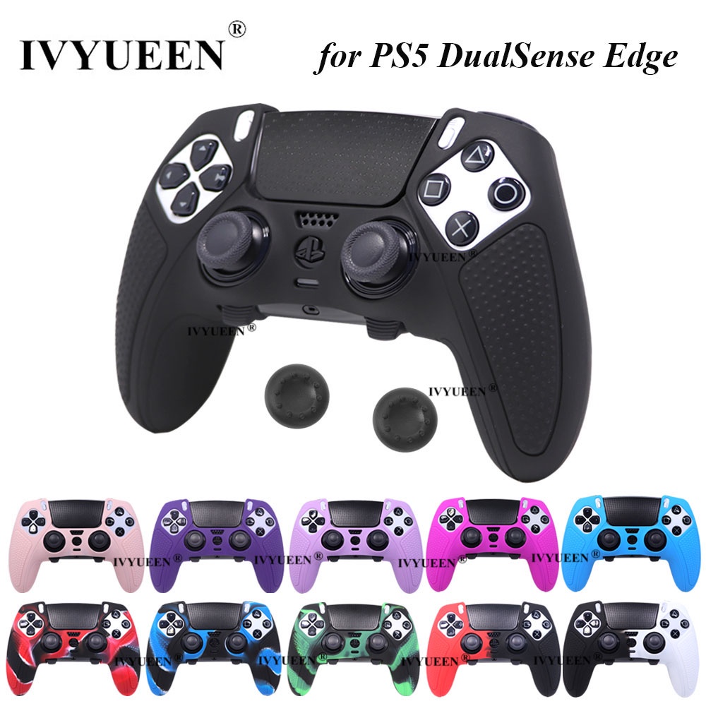 IVYUEEN Pele Protetora Antiderrapante Para PlayStation 5 PS5 DualSense Edge Controlador Sem Fio De Borracha Macia Capa De Silicone