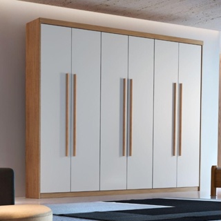 Guarda-Roupa Casal 6 Portas 2 Gavetas E 8 Nichos Hawaii Rufato Imbuia/Off White