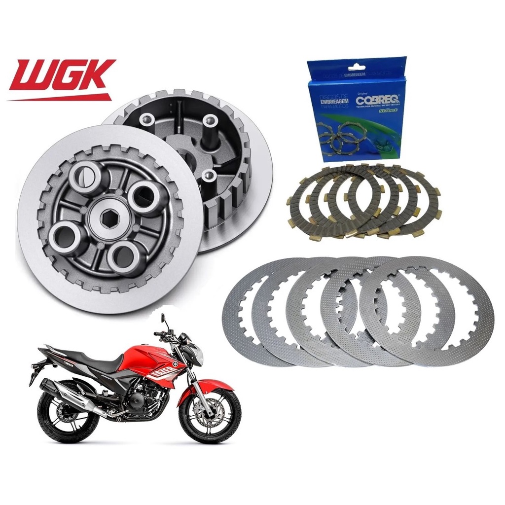 Disco Cobreq + Cubo Plato Separador Embreagem Wgk Fazer Lander Tenere 250