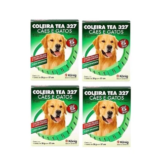 Coleira Tea Konig Grande Porte 57cm AntiPulga Carrapato 4 UN