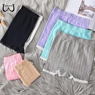 ZXYOUPING 5PCS Calcinha De Renda anti-Calça Sem Costura De Segurança Feminina boxer De Algodão De Cintura Média Lobo