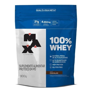 100% Whey 900g refil - Max Titanium