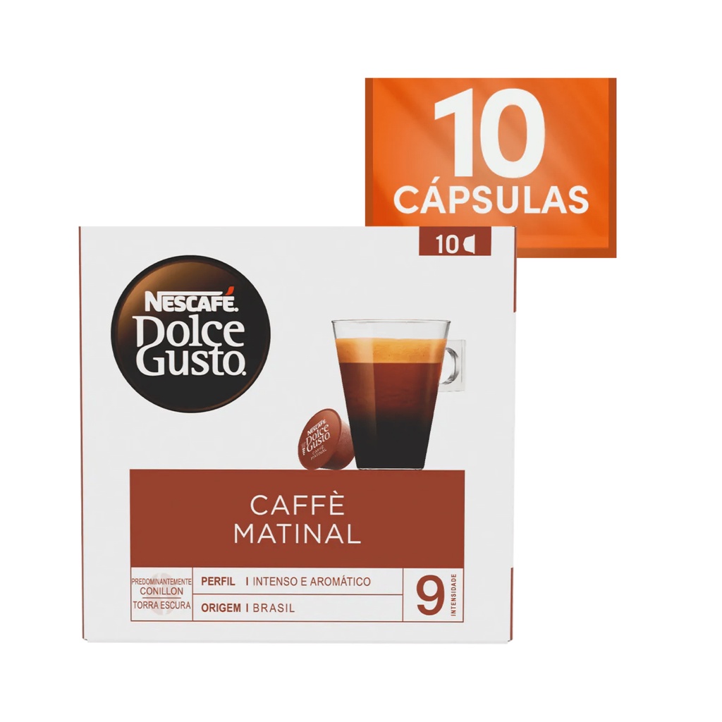 Café Matinal Conillon Nescafé Dolce Gusto Caixa com 10 Cápsulas