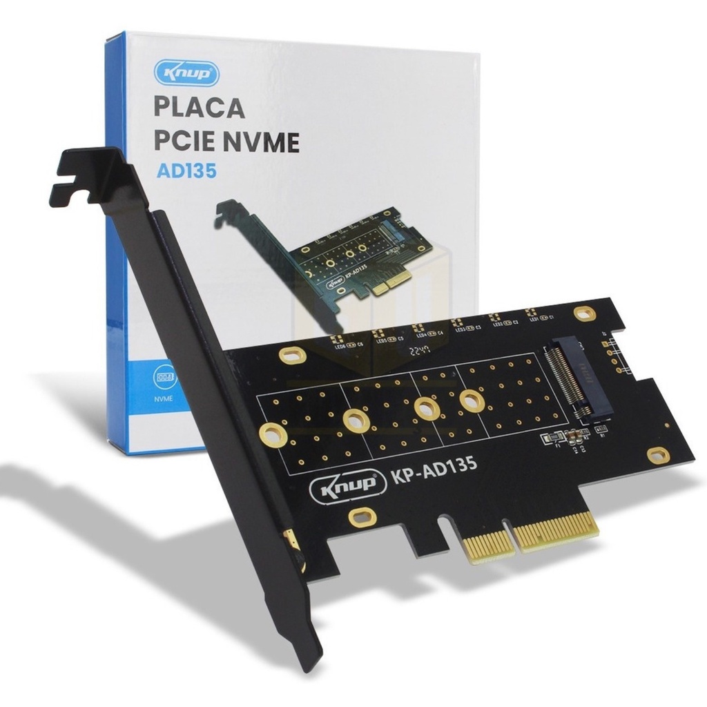 Placa Suporte Adaptador Ssd M2 Nvme Pci-e 4x 8x 16x 3.0
