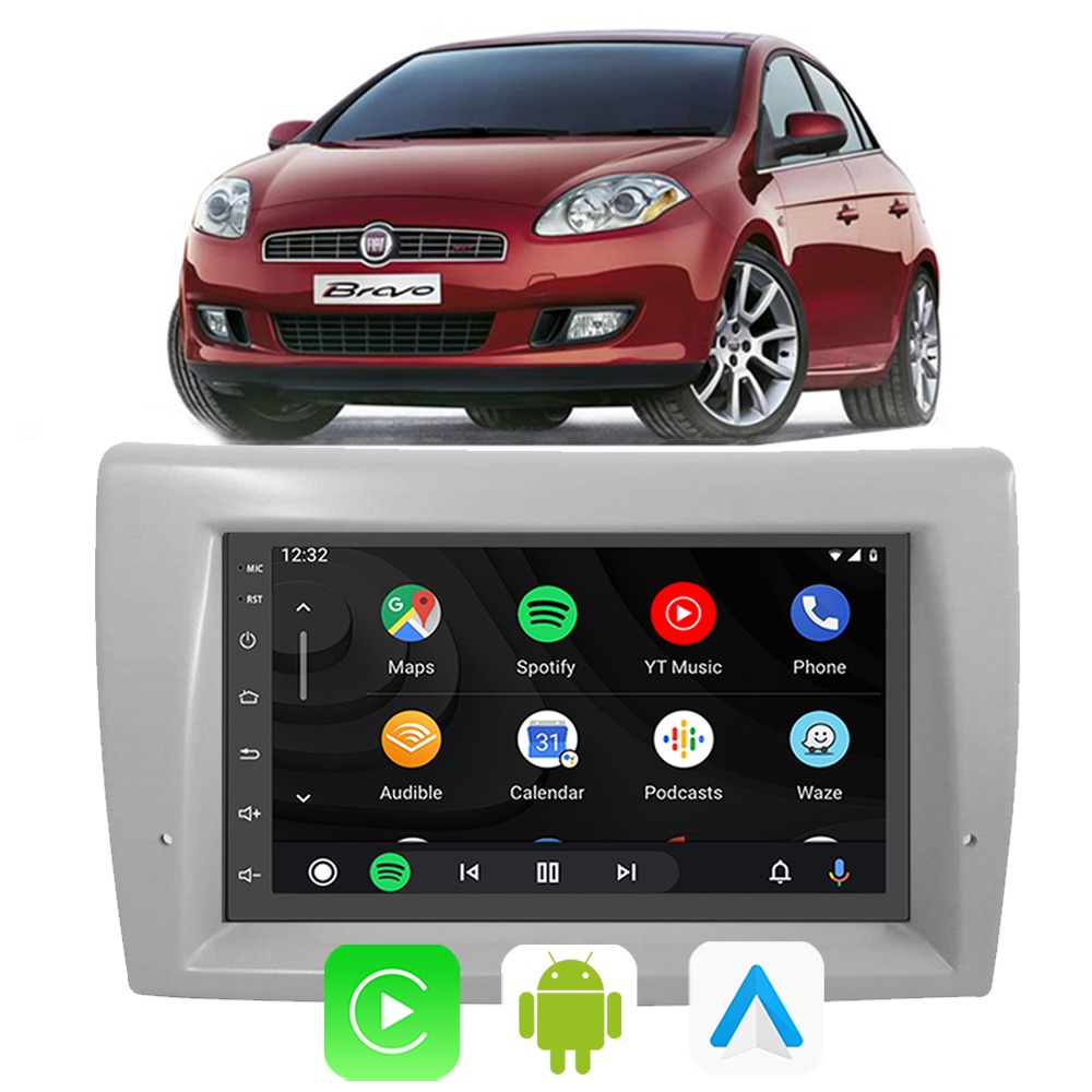 Kit Central Multimidia Carplay Android Auto Bravo 2011 2012 2013 2014 ...
