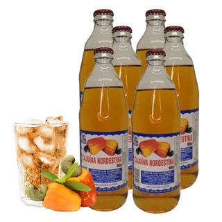 6 Cajuína Nordestina Garrafa de Vidro 100% Original 480ml
