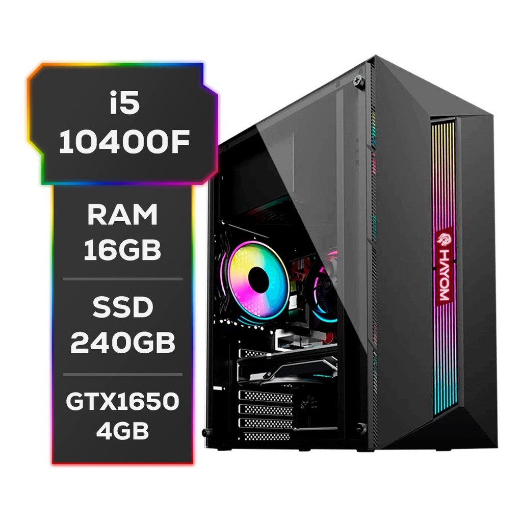 Computador Gamer I5 + 16gb Memória Ssd 240gb + Gtx1650 4gb