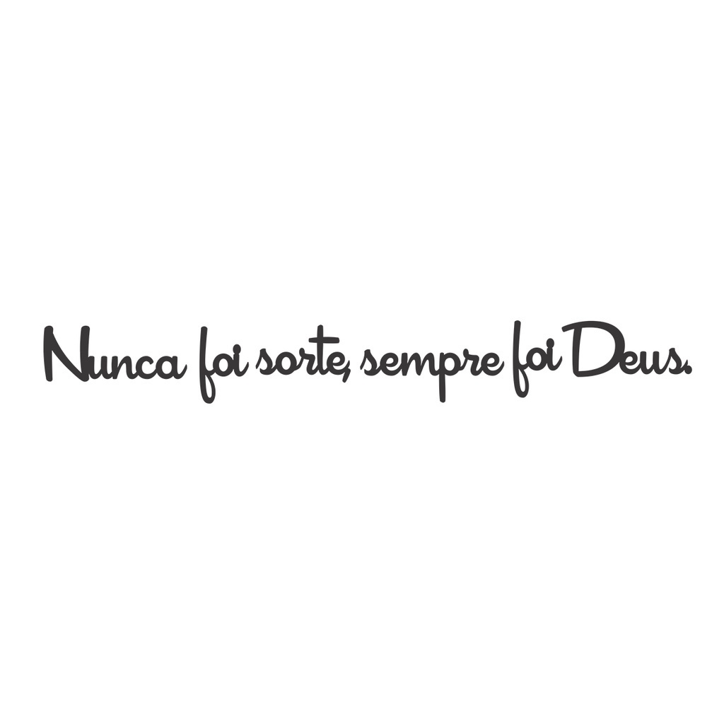 Frase Nunca foi sorte sempre foi Deus em MDF Quadro Decorativo ...