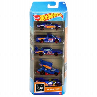 Hot Wheels Basics Pack com 5 Carros Race Team - Mattel