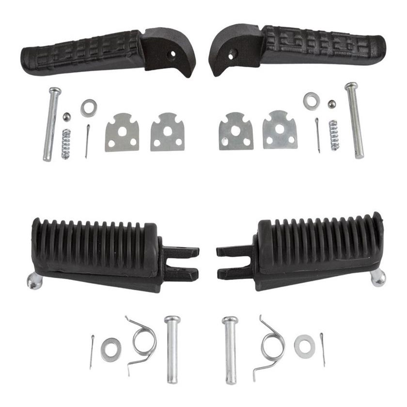 Kit Pedaleira Dianteira E Traseira Fazer 250 Cor Preto Modelo Original