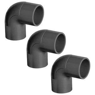 Kit 3 Pçs Cotovelo com Janela 90° 3/4 Polegadas PVC Eletroduto Conduite
