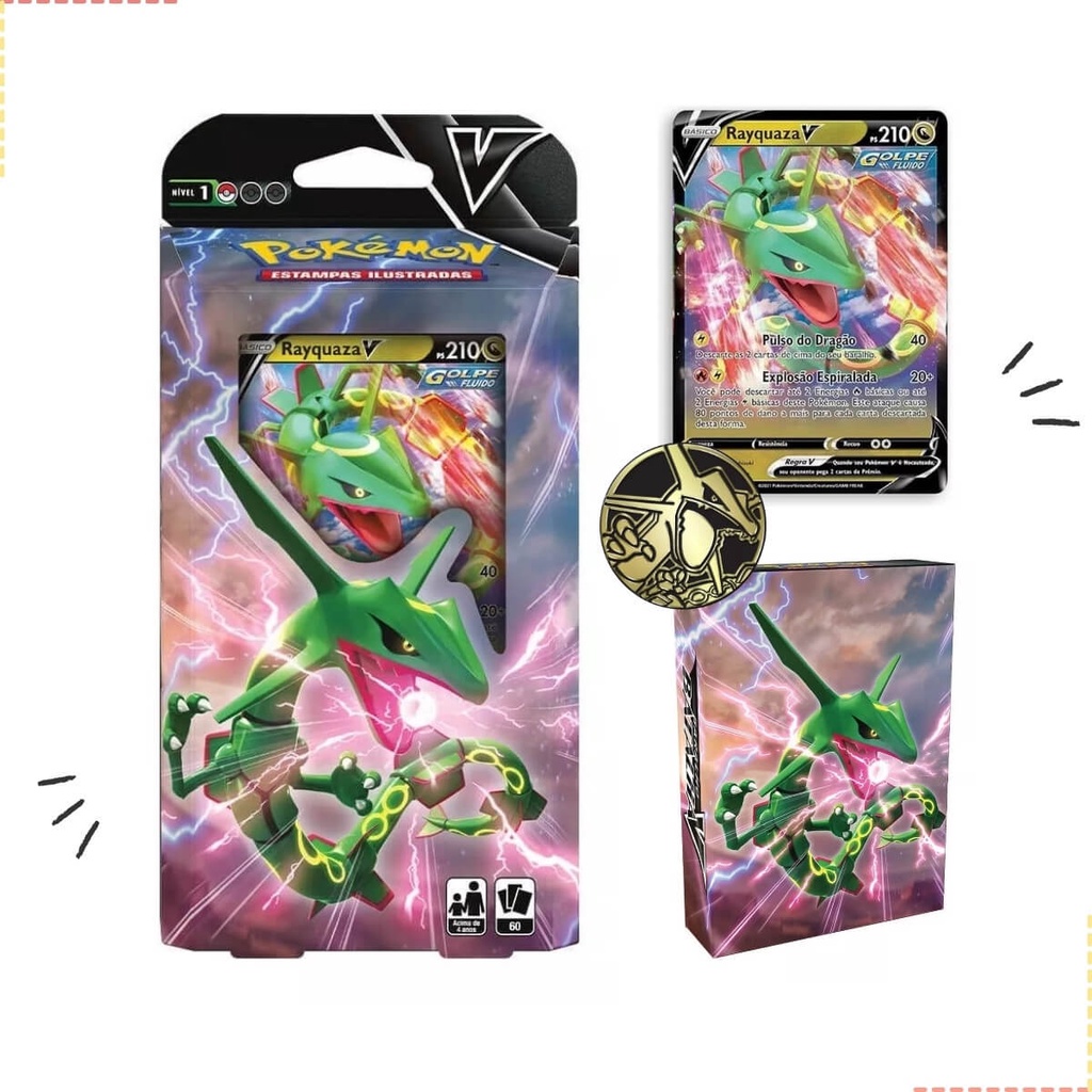 Box 52 Cartas Pokémon Tcg Coleção De Batalha V Max E V Astro