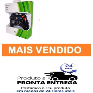 Controle Vídeo Game Xbox 360 Com Fio Joystick PC Usb