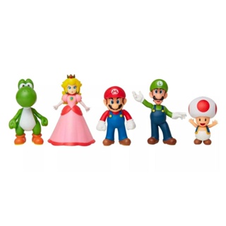 Super Mario & Friends Pack com 5 Personagens - Candide