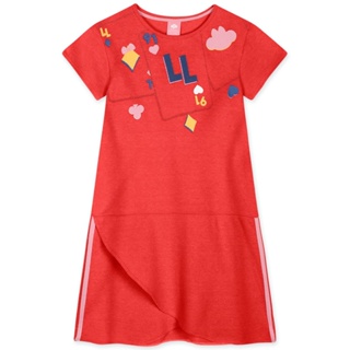 Vestido Infantil Menina Piquet Manga Curta Lilica