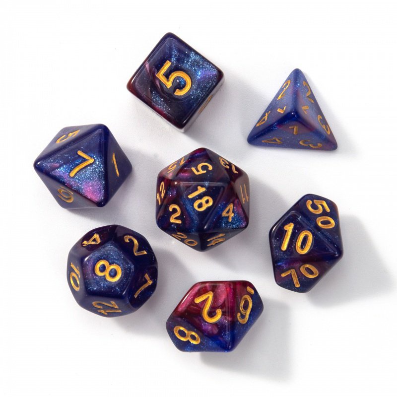 Conjunto de dragões de cor dupla, conjunto de 7 peças, conjunto de dados de  jogo para acessórios, placa de dados rpg poliédricos, material para jogos  de jogos de lazer, entretenimento