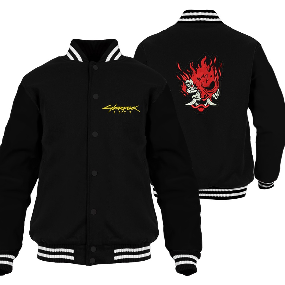 Jaqueta Cyberpunk 2077 Samurai Bordado Moletom Bomber Gamer