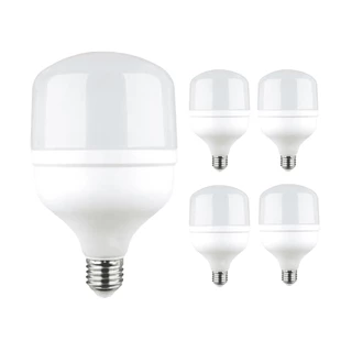 Kit 5 Lâmpada Led Bulbo 20w 6500k Branco Frio E27 Bivolt