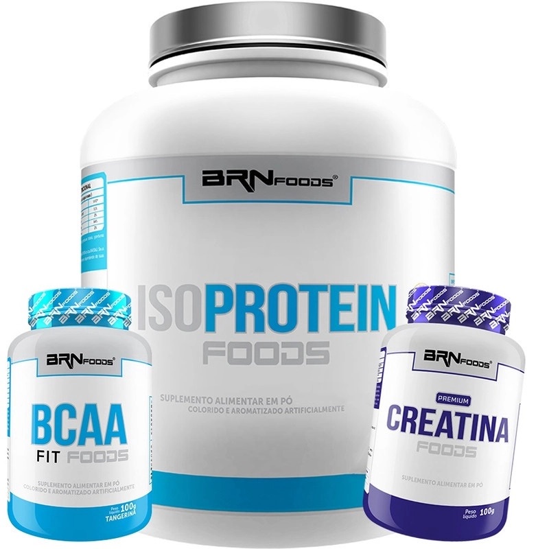 Kit Whey Protein Iso Protein Foods 2kg Baunilha + Creatina + BCAA – BRN FOODS