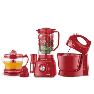 Kit Especial Mondial KT-105-R 127V Espremedor + Batedeira + Liquidificador - Vermelho