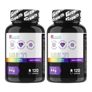 Multivitaminico 120 Cápsulas Growth Supplements Kit 2 Potes