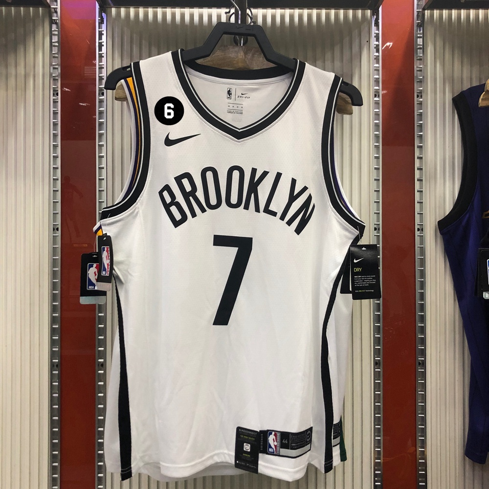 Camisa De Basquetebol Masculino Brooklyn Nets Kevin Durant White Jersey Member Edition