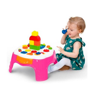 Play Time Mesa Atividades Rosa - Cotiplas