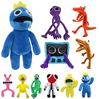 Arco-íris amigos brinquedo de pelúcia portas figura dos desenhos animados  boneca kawaii azul monstro macio pelúcia animais brinquedos crianças  presentes natal