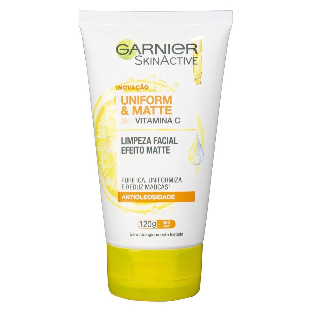 Sabonete De Limpeza Antioleosidade Facial Garnier Skinactive Uniform Matte Bisnaga G