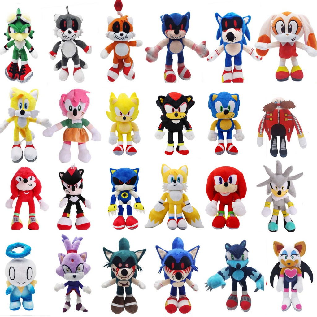 Sonic The Hedgehog Shadow Amy Rose Knuckle Tail Silva Plush Toy Cartoon Boneca De Pelúcia Recheada Suave Presente Para Crianças