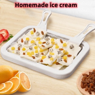 Iogurte Frito Mini Sorvete Doméstico Infantil Caseiro De Frutas Fritas Bandeja De Sem Plug-In