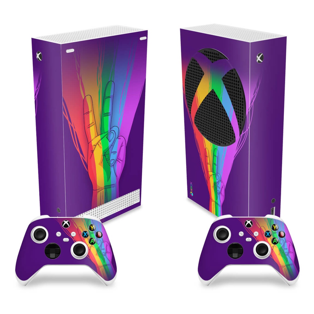 Skin Xbox Series S Vertical Adesivo Rainbow Colors Colorido Shopee