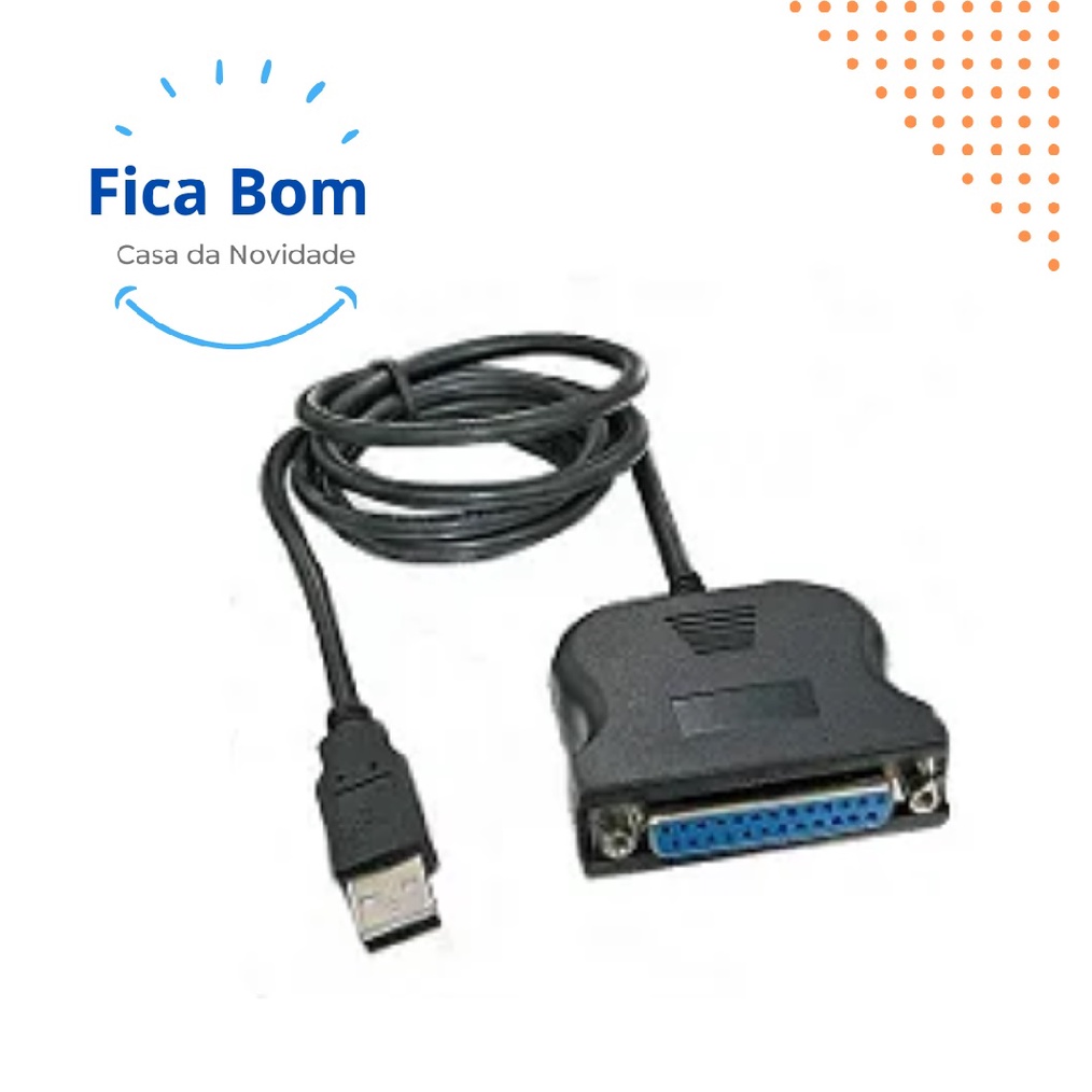 Cabo Conversor USB X Paralelo DB 25 F 1 80m Shopee Brasil