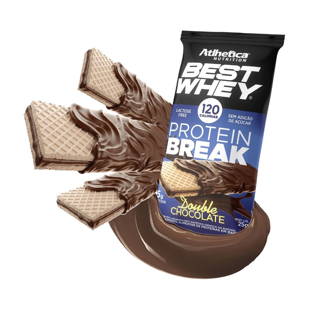 Best Whey Protein Break – 1 unidade 25g Double Chocolate – Atlhetica Nutrition
