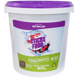 Alimento P/ Peixe Nutricon Carpa Sticks Food Crescimento 800gr
