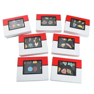 Crachás Do Ginásio Pokemon Kanto Johto Hoenn Sinnoh Unova Liga Kalos Broches Da Região Pins Ilhas Laranja Coleção Caixa Monstro De Bolso
