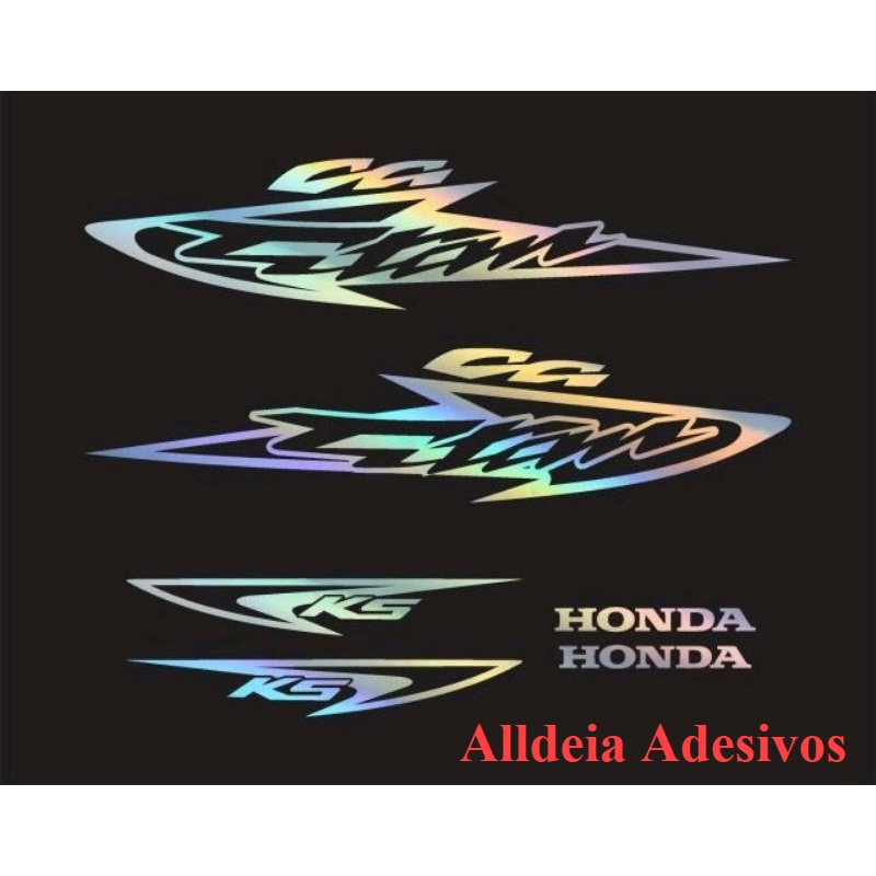 Kit Adesivos Titan Holografico Honda Shopee Brasil