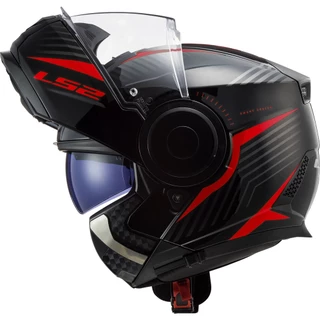 Capacete Ls2 Scope Ff902 Skid Vermelho Robocop Articulado
